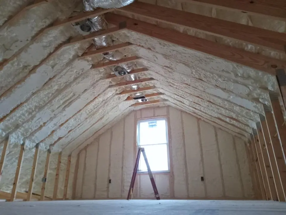 Spray foam roofing application for Crawl Space Insulation project in Tobyhanna